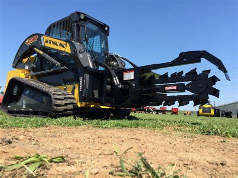 high flow skid steer trencher|skid steer trencher attachments.